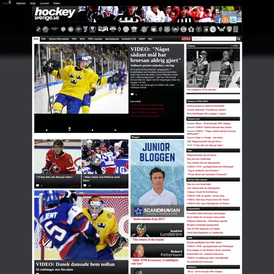 www.hockeysverige.se startsida 2014