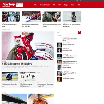 www.hockeysverige.se startsida 2015