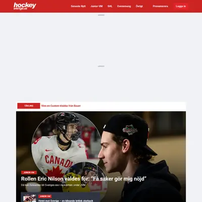 www.hockeysverige.se startsida 2026