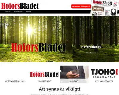 Hoforsbladet startsida 2022