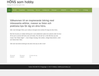 Höns som hobby startsida 2021