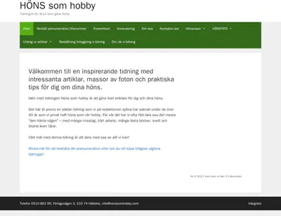 Höns som hobby startsida 2022