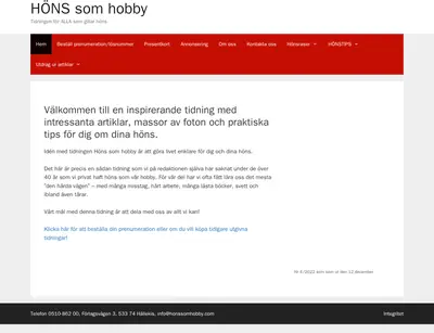 Höns som hobby startsida 2023