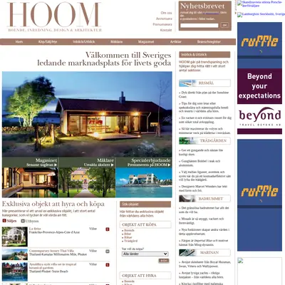 HOOM startsida 2008