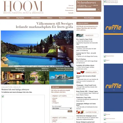 HOOM startsida 2009