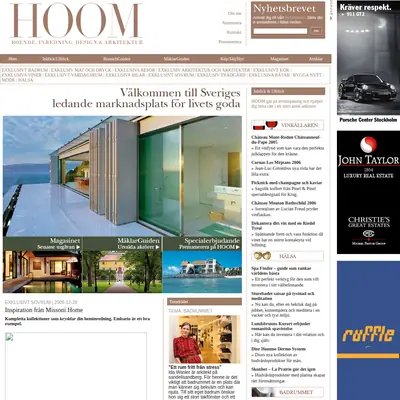 HOOM startsida 2010