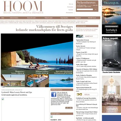 HOOM startsida 2014