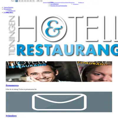Hotell o Restaurang startsida 2016