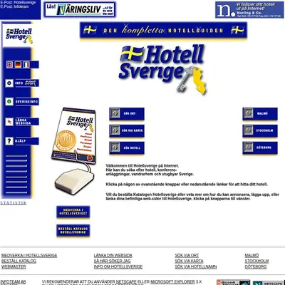 Tidskriften HotellSverige startsida 1997