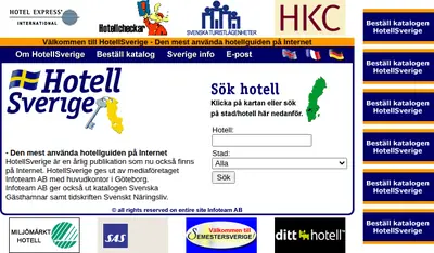 Tidskriften HotellSverige startsida 2001