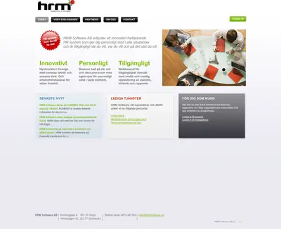 hrm, www.hrmsoftware.se startsida 2012