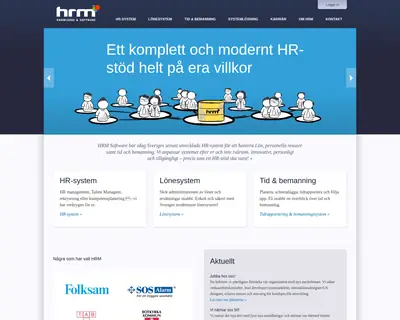 hrm, www.hrmsoftware.se startsida 2015