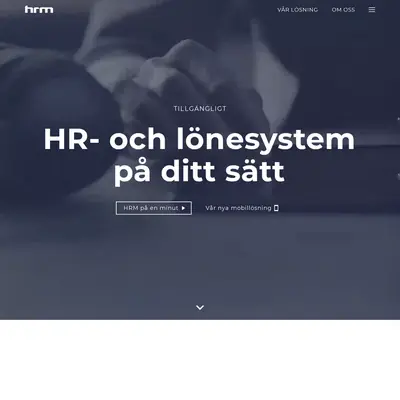 hrm, www.hrmsoftware.se startsida 2019
