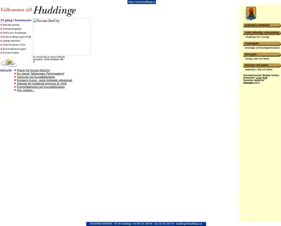 Huddinge Nyheter startsida 2001