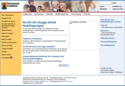 Huddinge Nyheter startsida 2004