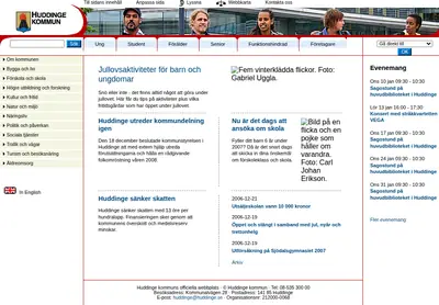 Huddinge Nyheter startsida 2007