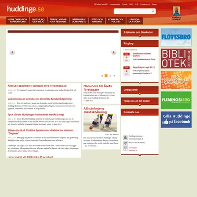 Huddinge Nyheter startsida 2012