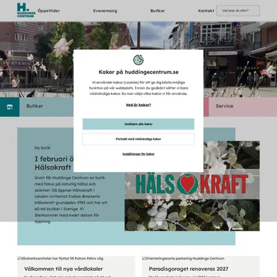 Huddinges Affärer startsida 2026