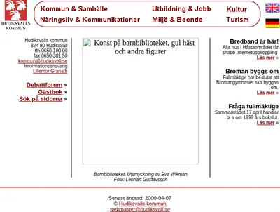 Hudiksvalls Nyheter startsida 2000