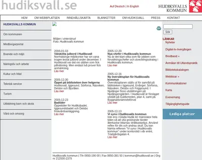 Hudiksvalls Nyheter startsida 2006