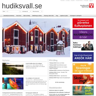 Hudiksvalls Nyheter startsida 2014