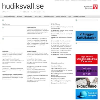 Hudiksvalls Nyheter startsida 2015
