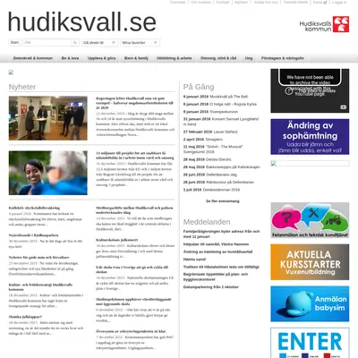 Hudiksvalls Nyheter startsida 2016