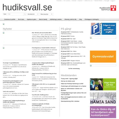 Hudiksvalls Nyheter startsida 2017