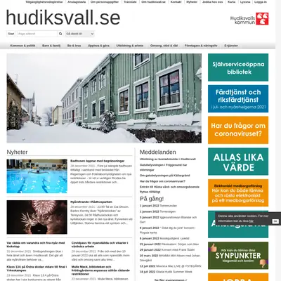Hudiksvalls Nyheter startsida 2022