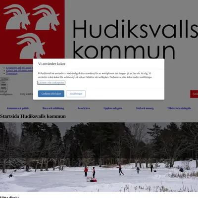 Hudiksvalls Nyheter startsida 2025