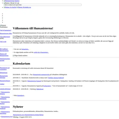 www.humanisterna.org startsida 2010