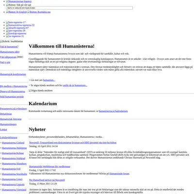 www.humanisterna.org startsida 2011