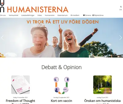 www.humanisterna.org startsida 2022