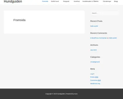 Hundguiden startsida 2019