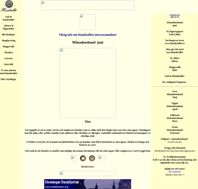 Hundstalls Nytt startsida 2003