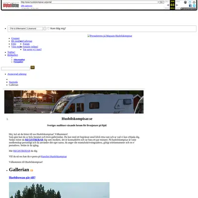 Husbilskompisar.se startsida 2014
