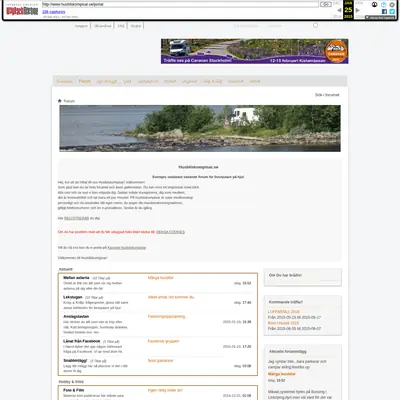 Husbilskompisar.se startsida 2015