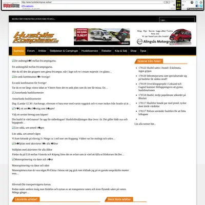 Husbilskompisar.se startsida 2017