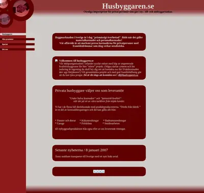 Husbyggaren startsida 2007