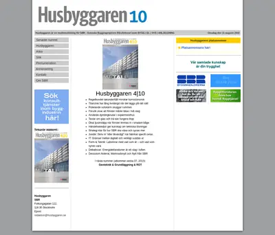 Husbyggaren startsida 2010