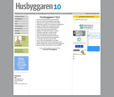 Husbyggaren startsida 2011
