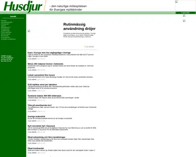www.husdjur.se startsida 2001