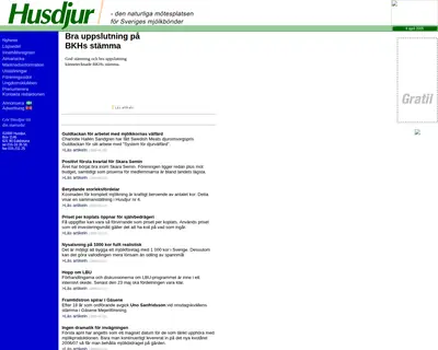 www.husdjur.se startsida 2006