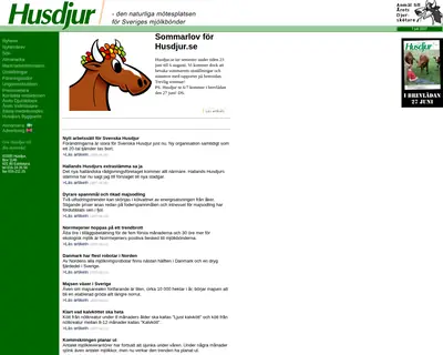 www.husdjur.se startsida 2007