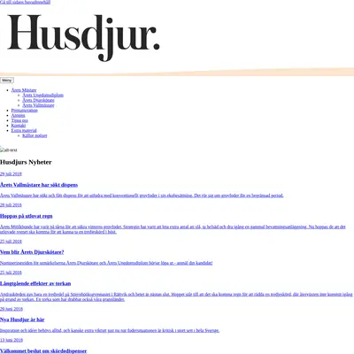 www.husdjur.se startsida 2018