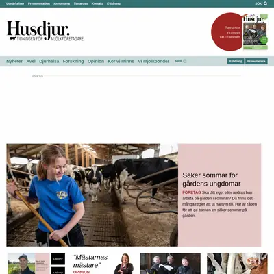 www.husdjur.se startsida 2022