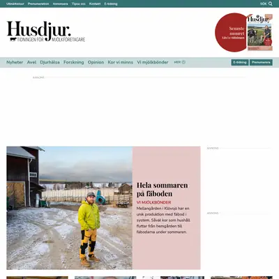 www.husdjur.se startsida 2023