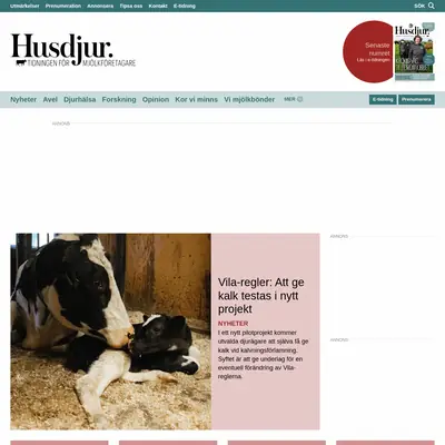 www.husdjur.se startsida 2024