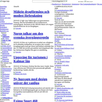 Allt om Husbil & Husvagn startsida 2010