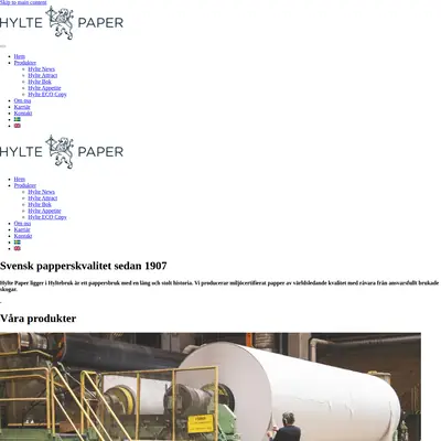 Stora Enso Hylte startsida 2025